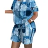 Imprimé bleu denim