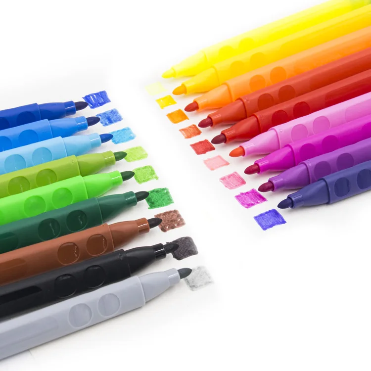 1pack Of 18 Washable Watercolor Pens In 18 Colors