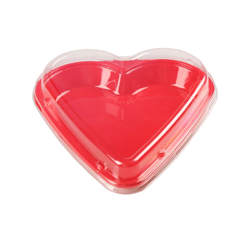 Heart-shaped Take Away Disposable Sushi Tray With Lid For Lover Honey