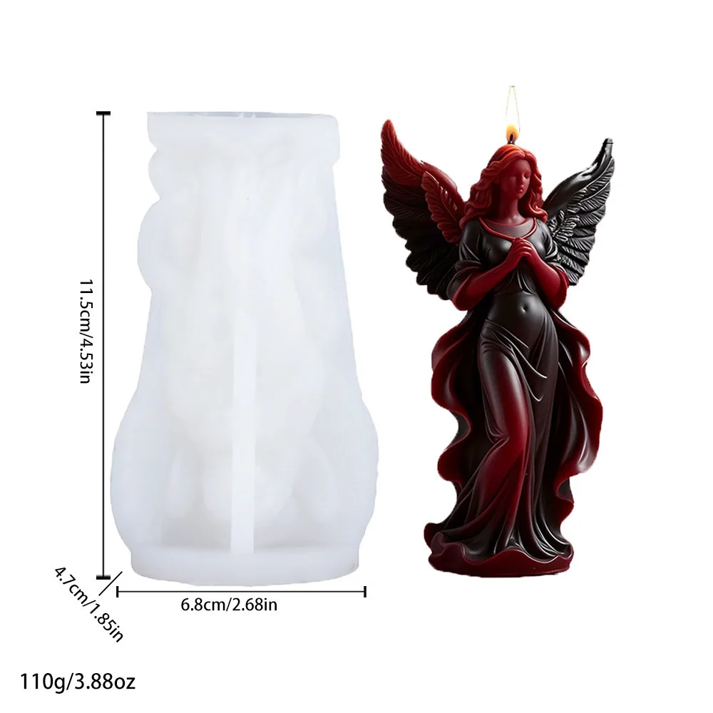 DUMO Dreamy Wings Girl Silicone Mold for Aromatherapy Candle DIY  Candle Decoration Ornaments for Wedding Cake Tools details