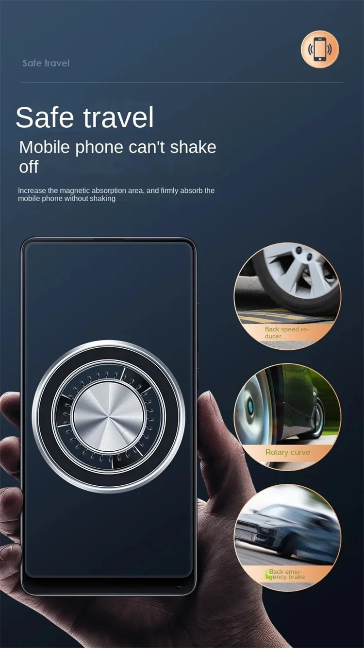 Metal güçlü manyetik anti-sonbahar araba hava çıkış braketi iPhone için 360 rotasyon araba Mini hava çıkışı cep telefon tutucu destekler