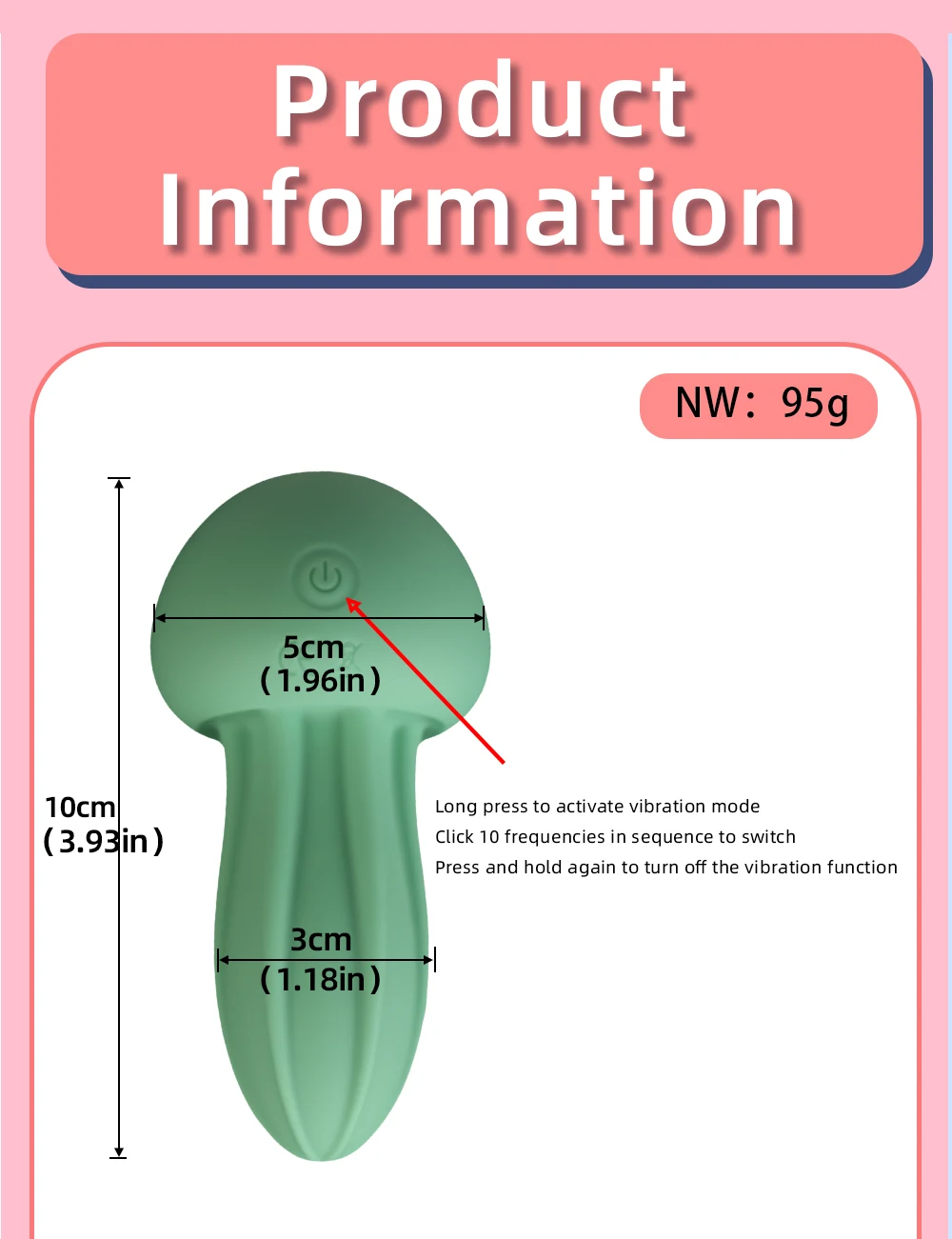 CITYFUN Mushroom Shaped Vibrator Small Massage Wand Bullet Vibrator Massage Egg Clitoris Stimulator Sex Toys for Women