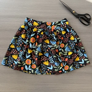 Custom High Waist Vintage Printed Straight Floral Embroidery School Girl Skirt Sexy Summer Tennis Featuring for Mature Casual