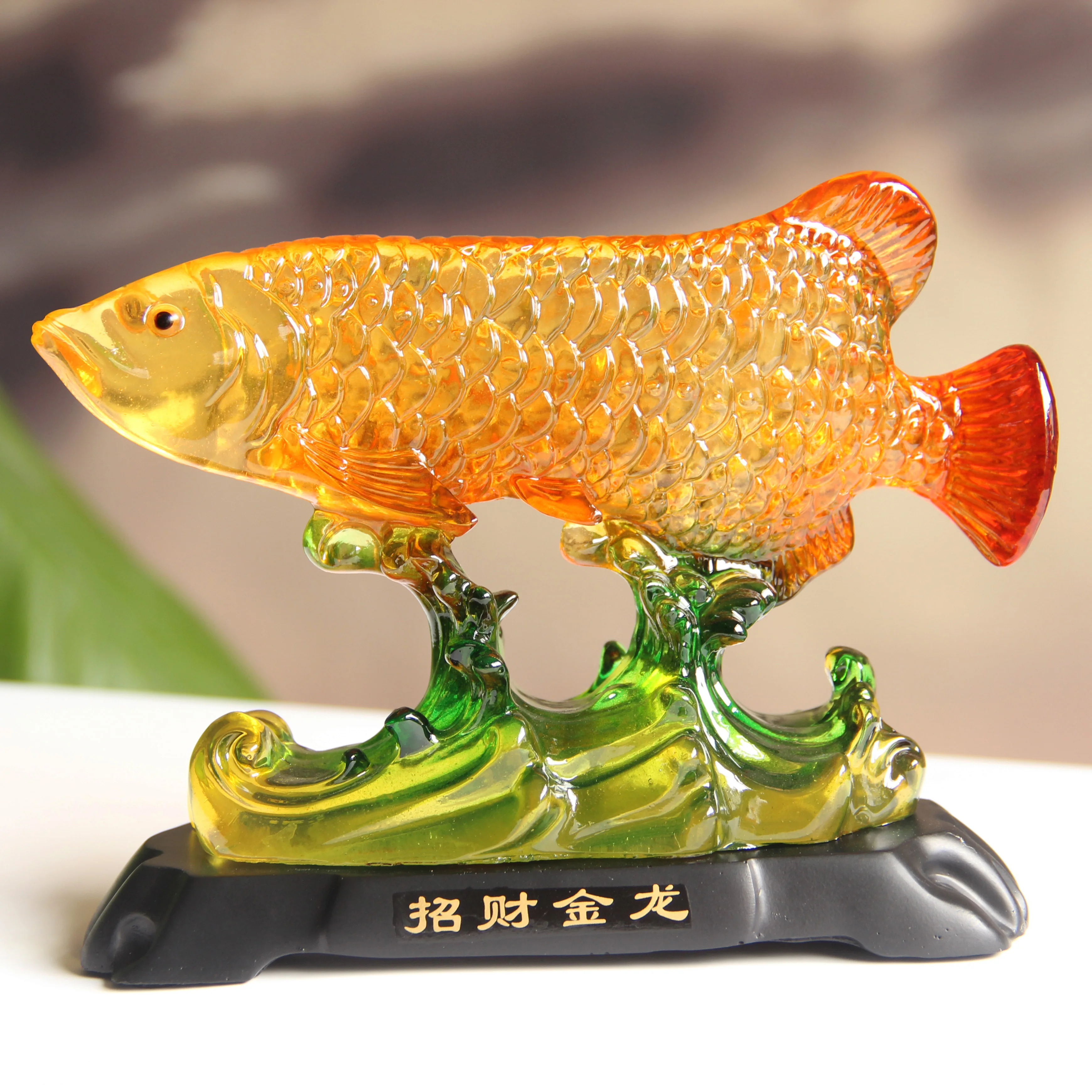 2023 Small Gold Fish Home Decor Fish Statue Living Room Decoration Craftst Feng Shui Fortune Arowana Lucky Fish Statue