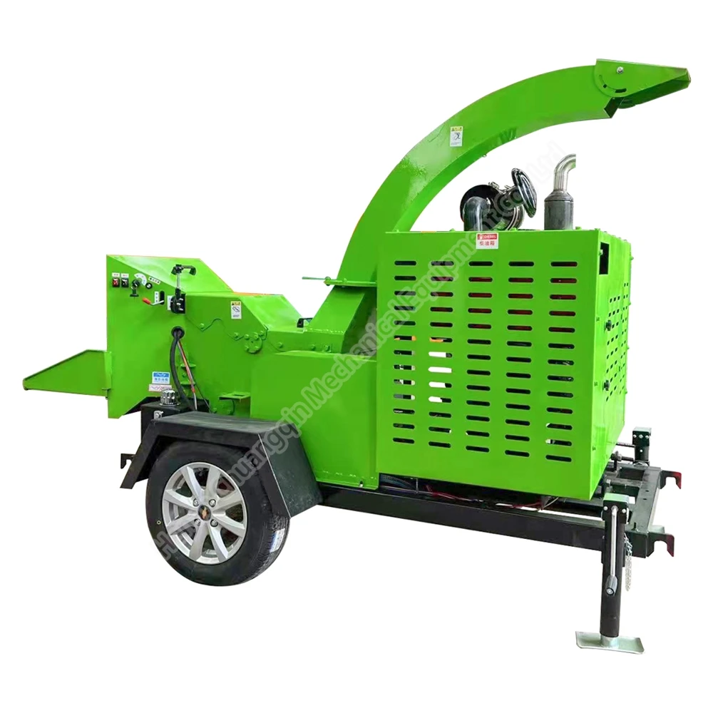 Portable Leaves Large Chipper Tree Branches Shredder Industrial Wood