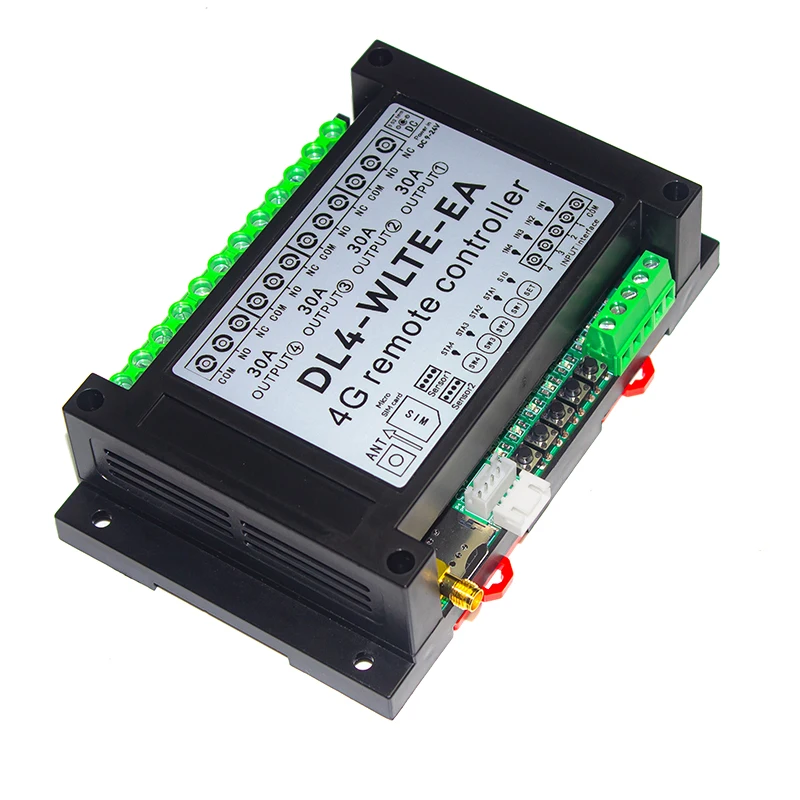 GP4-WLTE Smart 4G Global GSM SMS APP Controller RS485 WEB Steuerung 4 CH 4-20Ma Analoge Eingänge 10A Relaisausgänge, US-Stecker