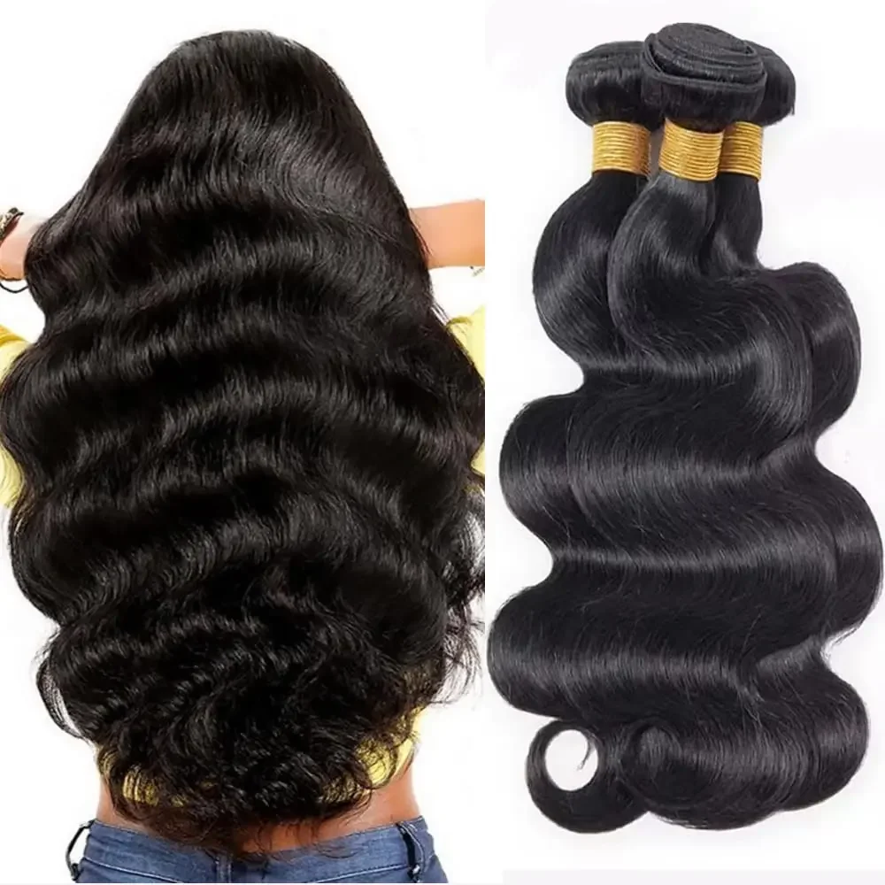 Rohe indische Haarbündel, menschliches Haar, gewellte Bündel, unbearbeitete 12A-Haarbündel, Haarverlängerungen für Frauen_voghion.com