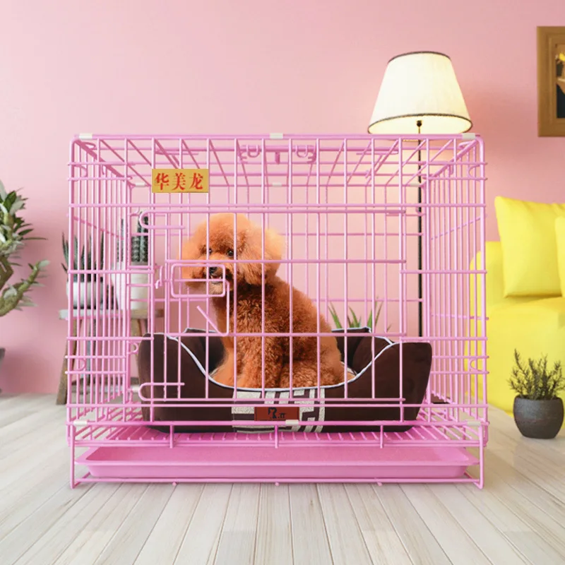 Thick Stainless Steel Folding Dog Cage Pet Cages