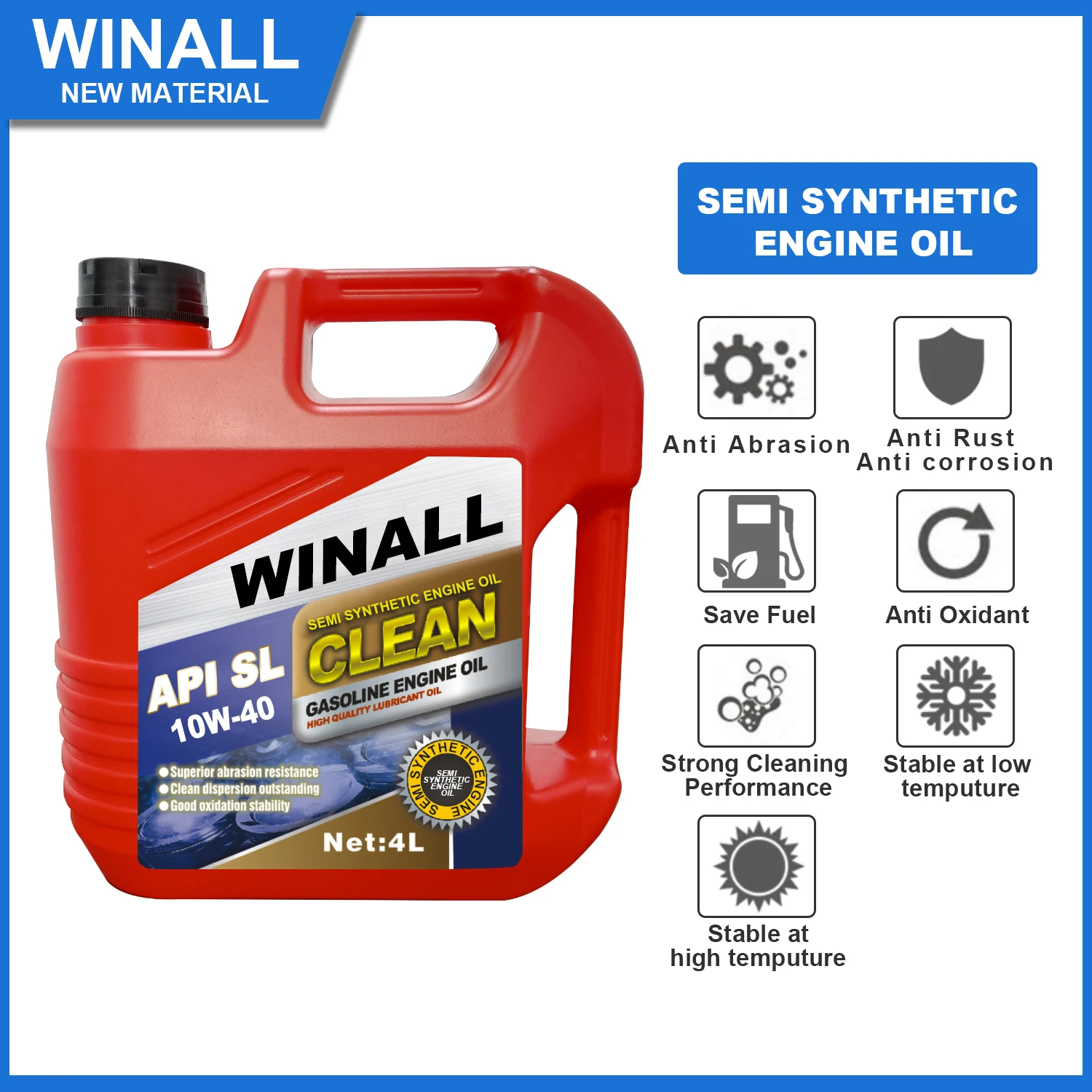 Cheap Hot Selling Semi - Synthetic Light Duty Japanese Car SJ 10w40 Engine Oil Lubricants