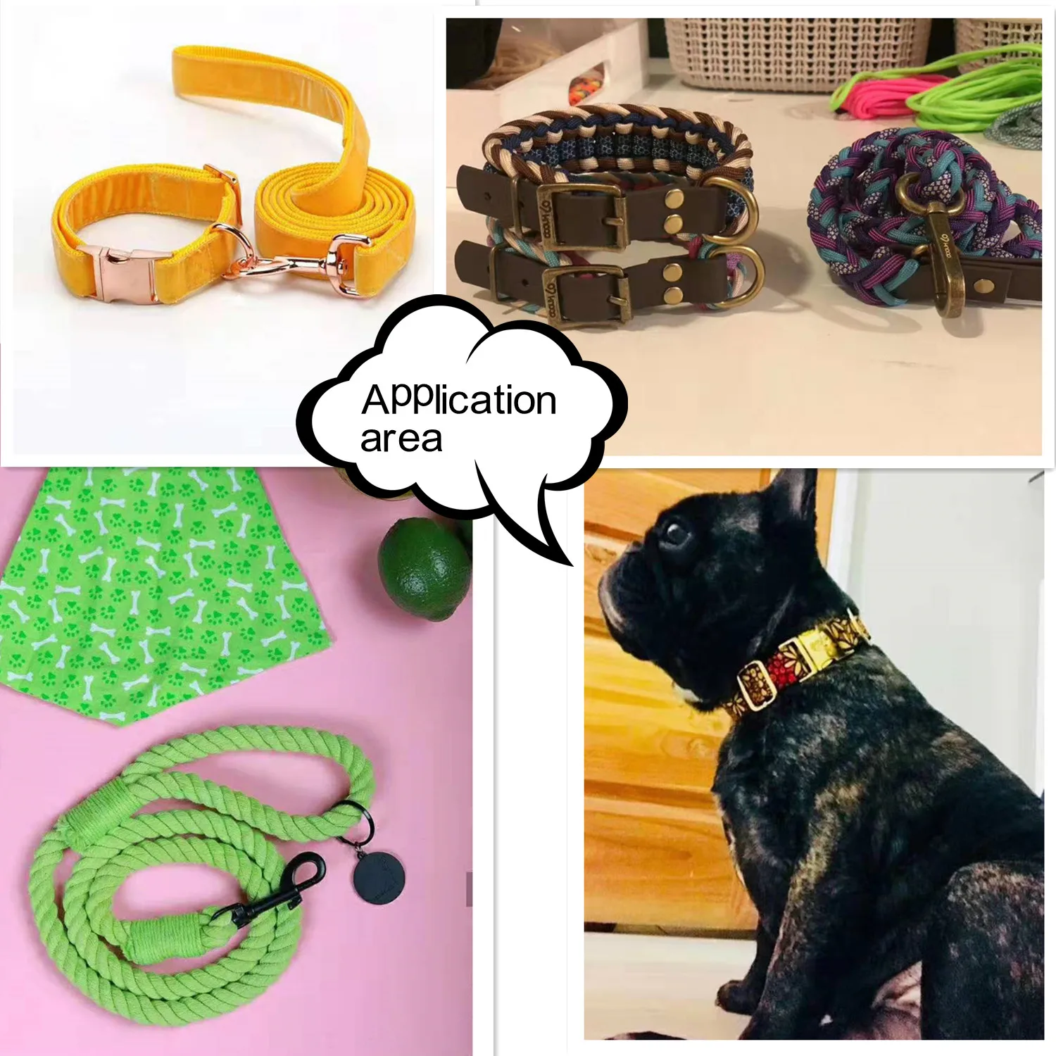 Wholesale High Quality Pet Dog Collar Metal Hardware Rose Gold Side