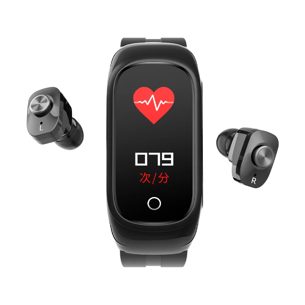 N8 Newest Arrival 2 in 1 Wireless Reloj Smart Watch with Earbuds Headset Smart Bracelet Tws Earphones Smartwatch Earbuds