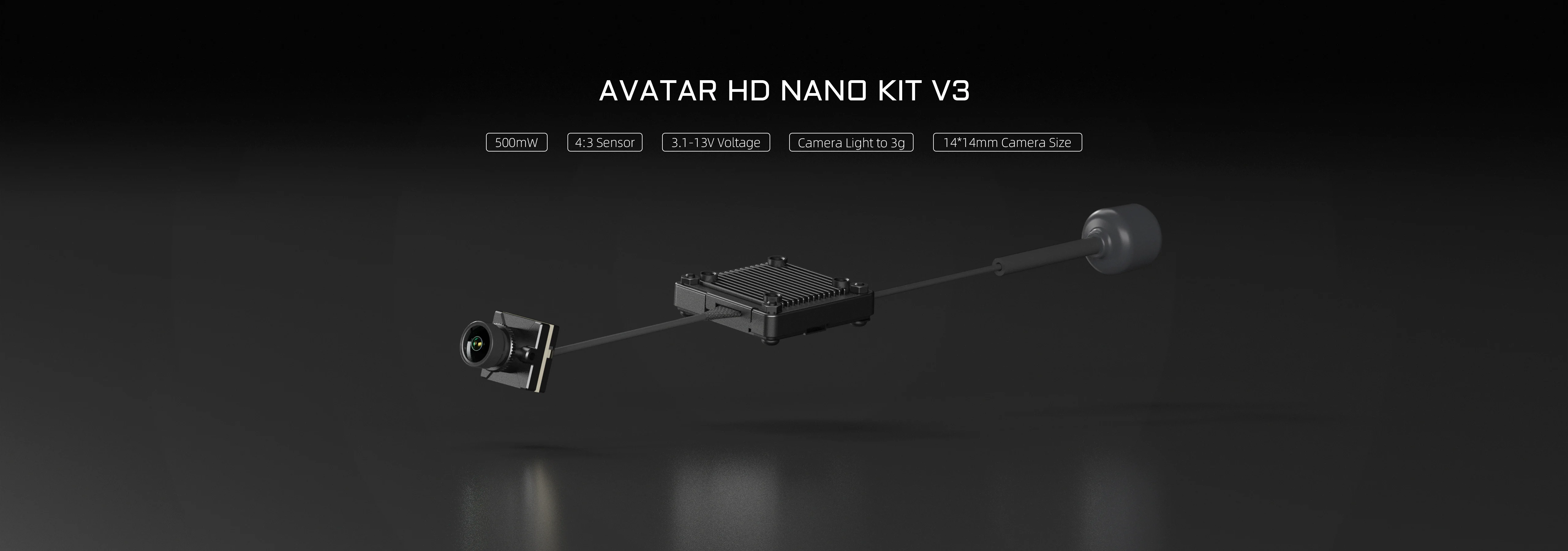 Kit Caméra HD Caddx Walksnail Avatar Nano V3 1080P/60fps Avec Carte 32G - Pour Drone FPV électrique