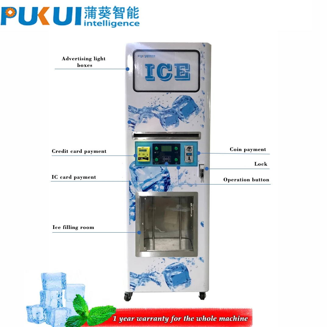 Commercial Outdoor Self Serve Ice Vending Machine Bag Buy Self Serve