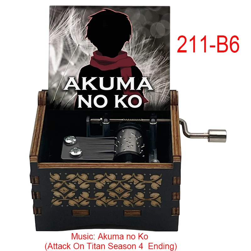 Japanese Anime Theme Music Box - Hand Crank Akuma No Ko