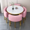 Powder leather imitation stone pattern table gold rack