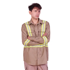 Technician Firefighting Work Clothes Flame Retardant Reflective Industrial Safety Wear Fr Work Shirts