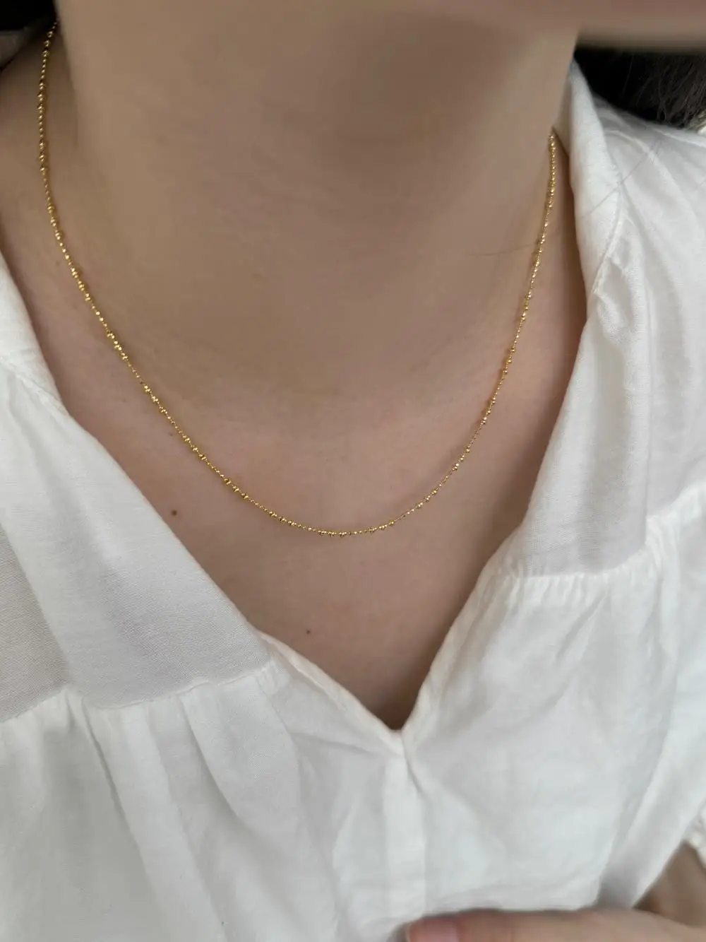 KAKODIY Daily simple and fashionable new high-end jewelry 925 sterling silver bead chain necklace (for women) detail 4