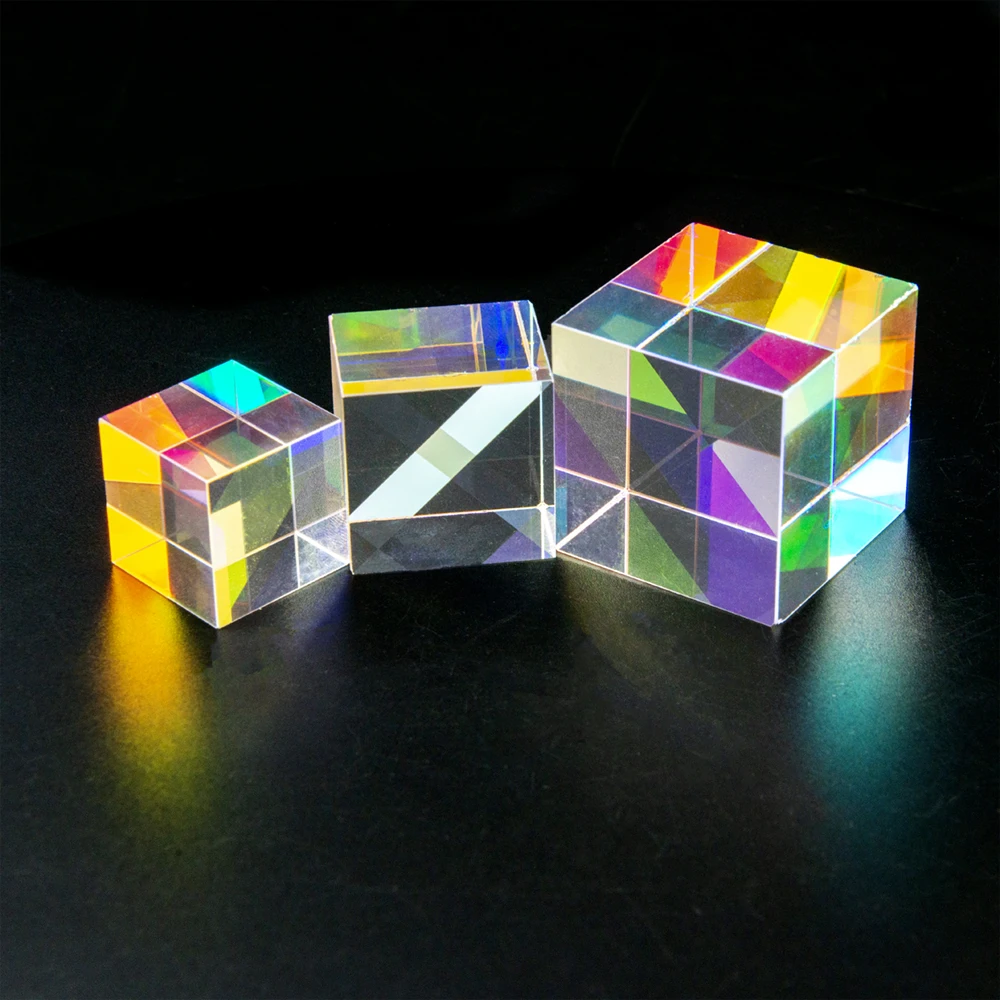 Prisma Ottico X-Cube 30x30mm Difettoso - Gioco Scientifico RGB O Decorazione