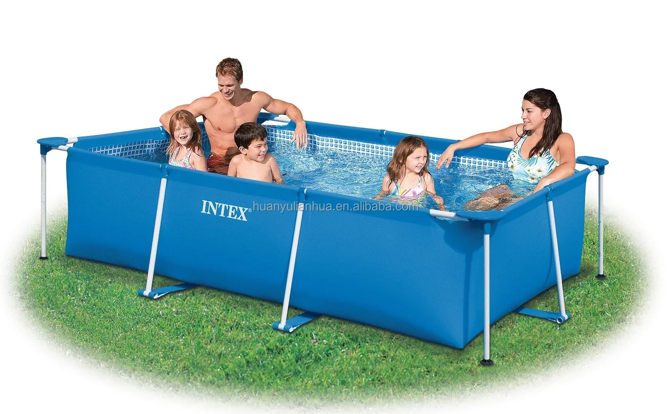 Intex 28270 Kids and Pets Above Ground 220cm*150cm*60cm Rectangle Frame Swimming Pool for Adults PVC Material Garden Outdoor