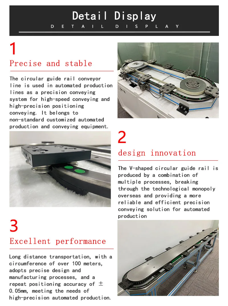 Customized Curved Guide Rail Conveyor System Elliptical Chain Precision ...