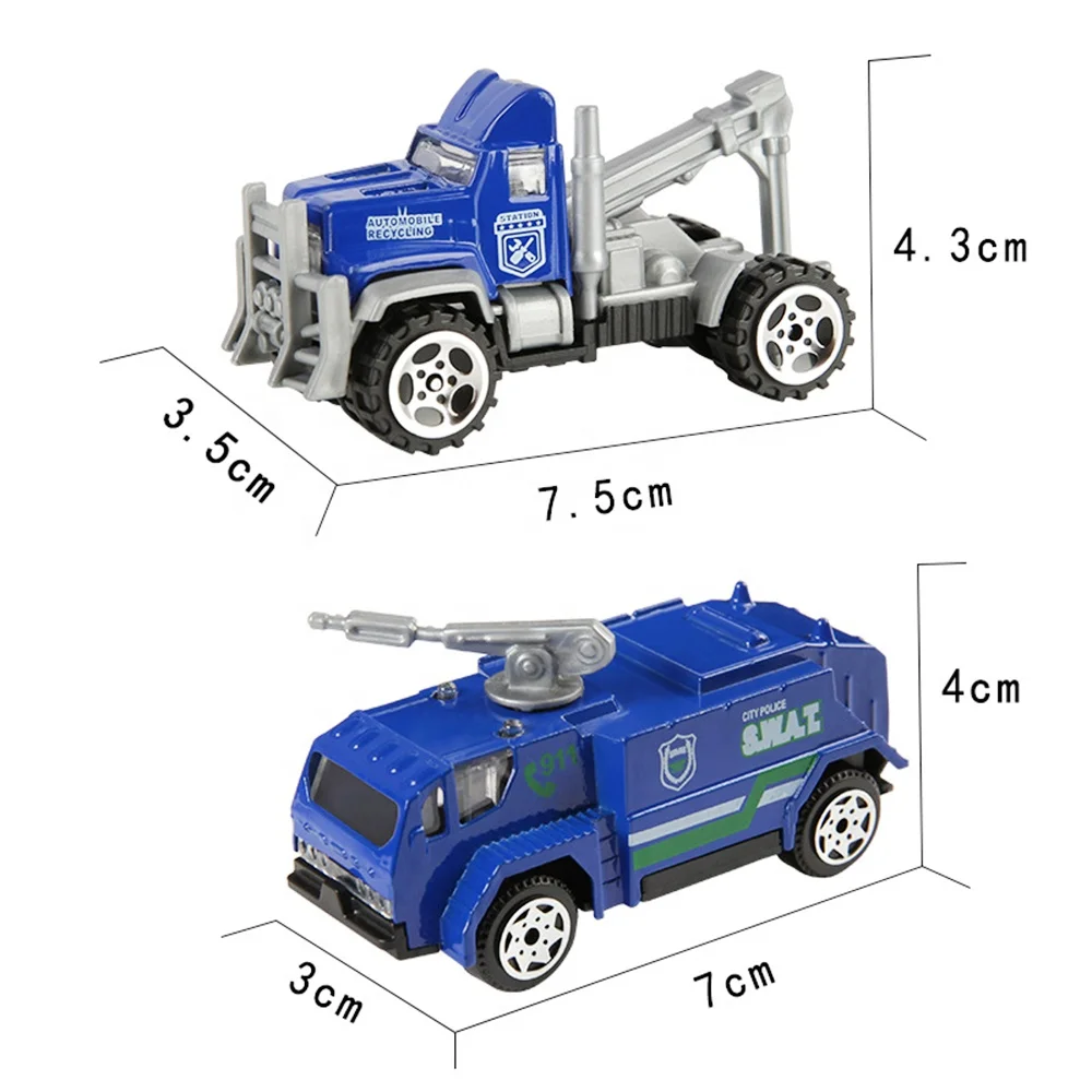 High Quality Alloy Small Car Toy Diecast Model Vehicles Toys Kids Metal Police Car Toys