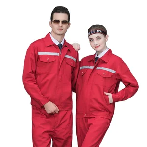 Industrial Construction Work Safety Clothes Uniform Factory Reflective Spring Fall Mechanic Long Sleeves Workwear Labor Suit