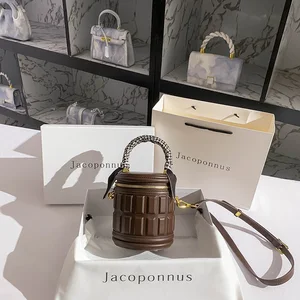 2026 New Fashion PU Leather Cylinder Bag Single Shoulder Oblique Handbag Factory Direct Low Order Lady's Winter Autumn Fashion