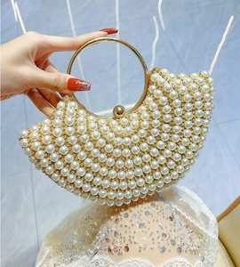 Women's Banquet Bag Crossbody Handbag Diamond Elegant Shoulder Bag for Women Wholesales Clutch Ladies Pearl Evening Party Bags