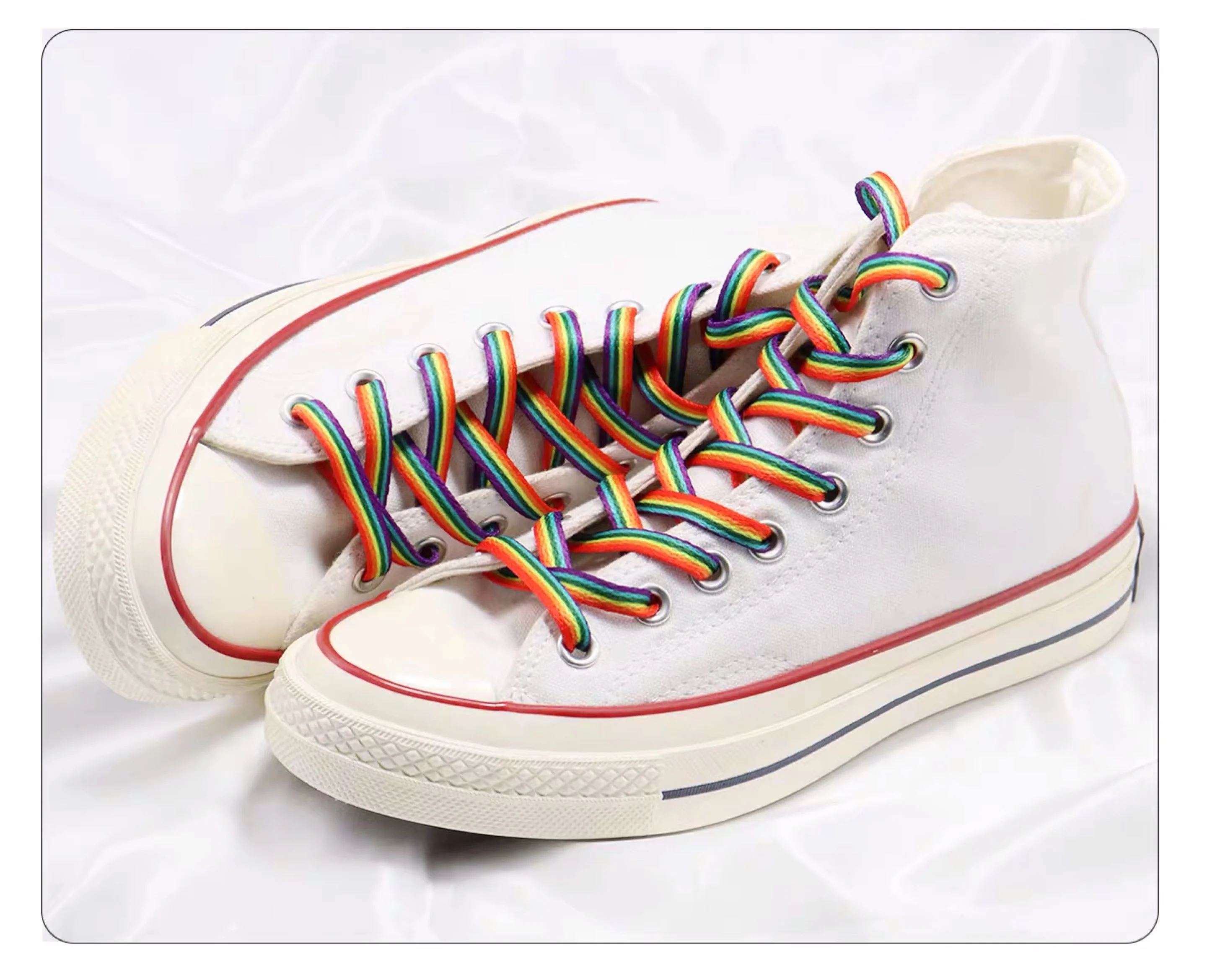Flat Shoelaces Rainbow Laces Shoes Custom Novelty Design