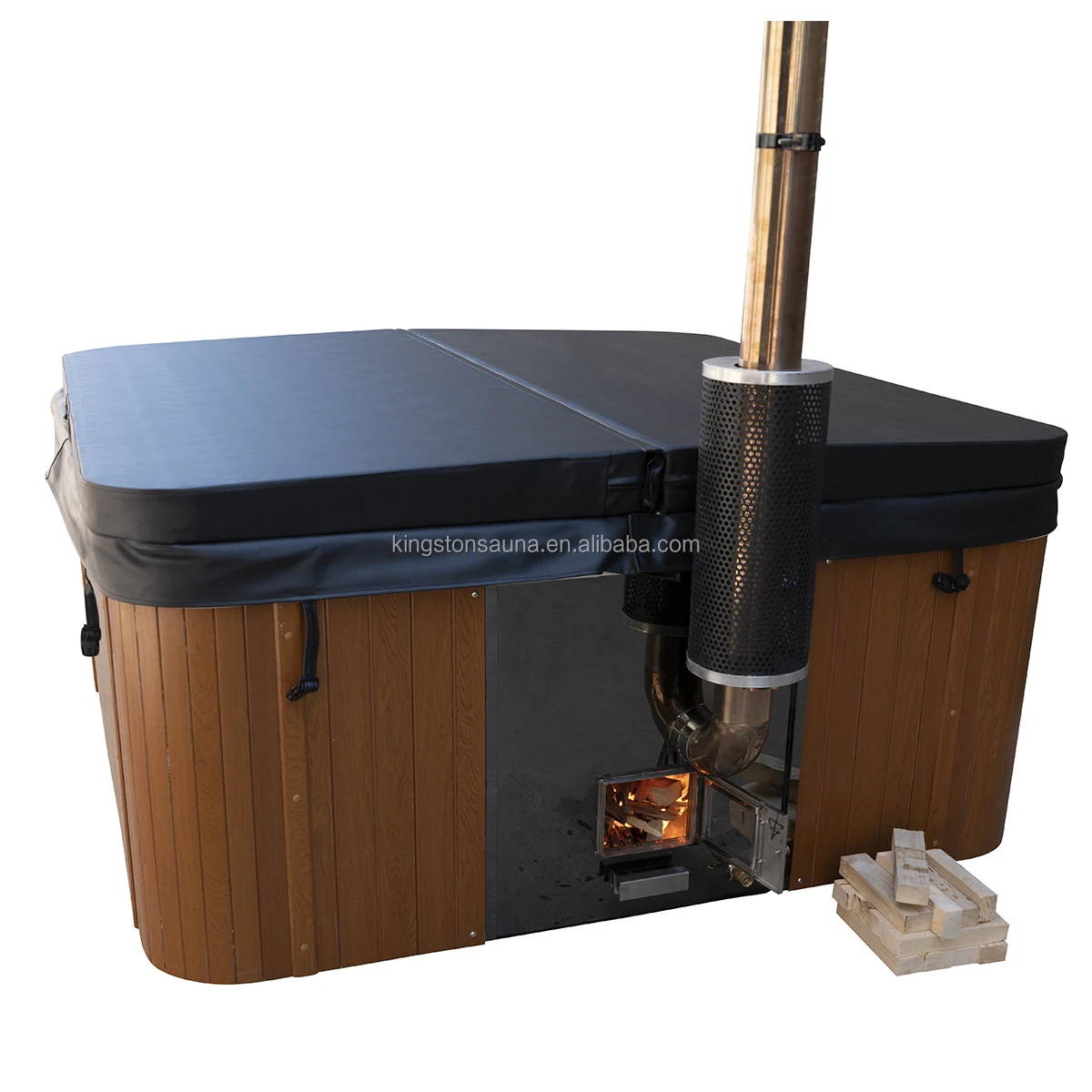 Wood Fired Acrylic Hot Tub Mg19a With Integrated Woodfired Stove