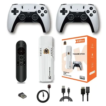 Retro K8pro Dual System ATV 3D 40000+ Games Console with Android12.1 HD TV Video & Classic Game Stick 2.4G Wireless 2.4G Handle