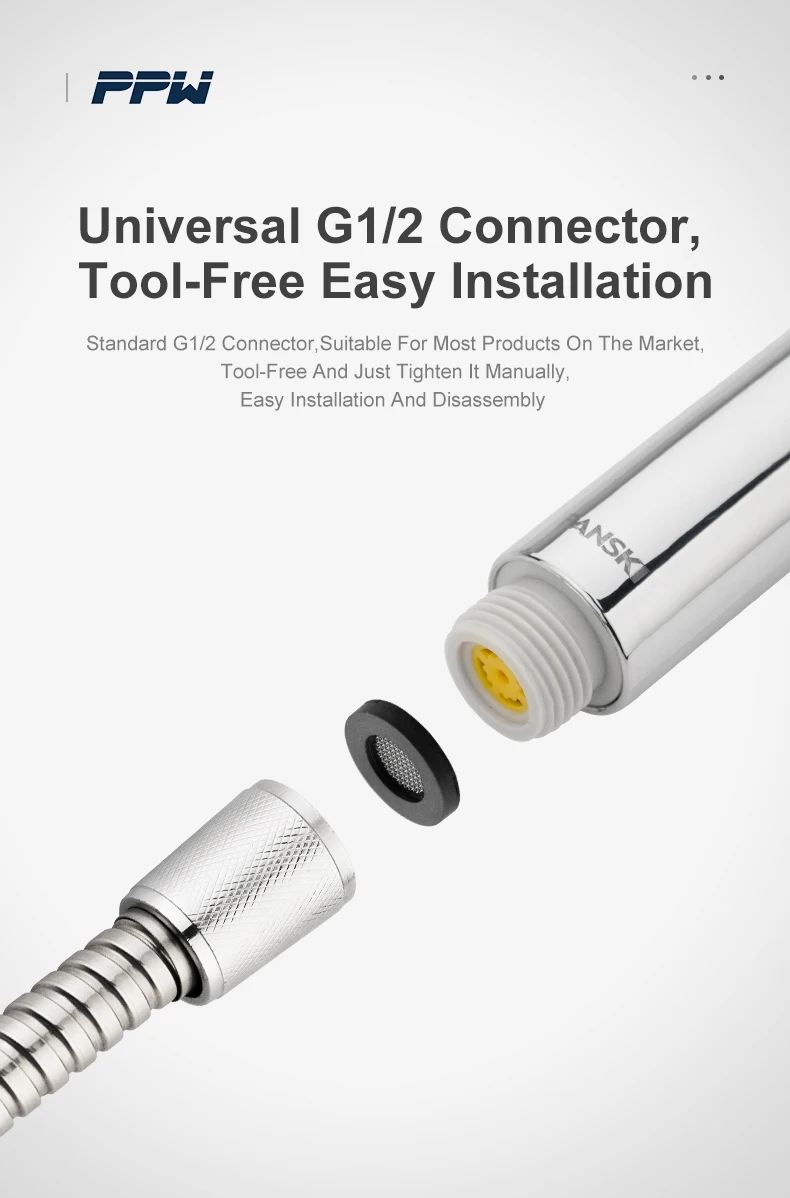 EPDM Hose Stainless Steel Shower Head Hose Flexible Shower Hose Double Lock Shower Hose for Bathroom factory