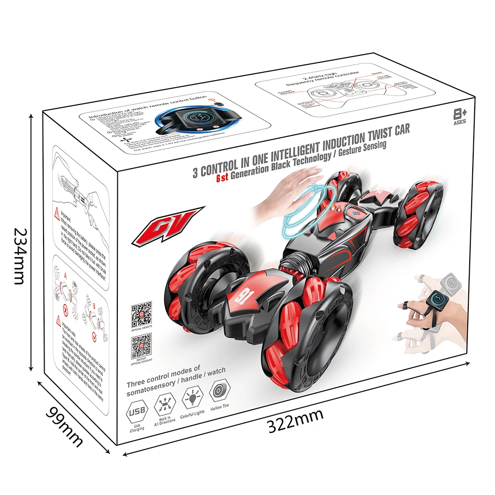 Huiye Gesture Sensing Remote Control Car Finger Watch Control Remote