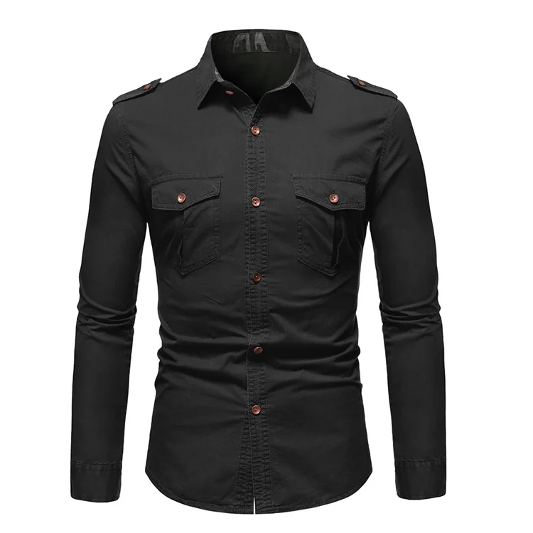 New arrival fashion cotton shirt custom men's shirts for men wholesale long sleeves shirt for men260_voghion.com