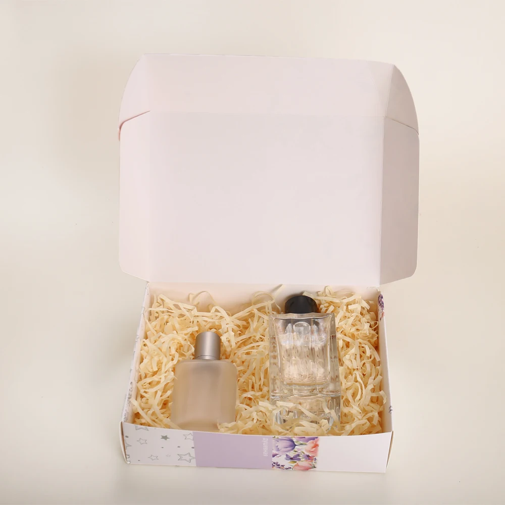 Custom Elegant Design Folding Soft Shipping Box Special Silver Card Paper for Candle with Logo Sticker