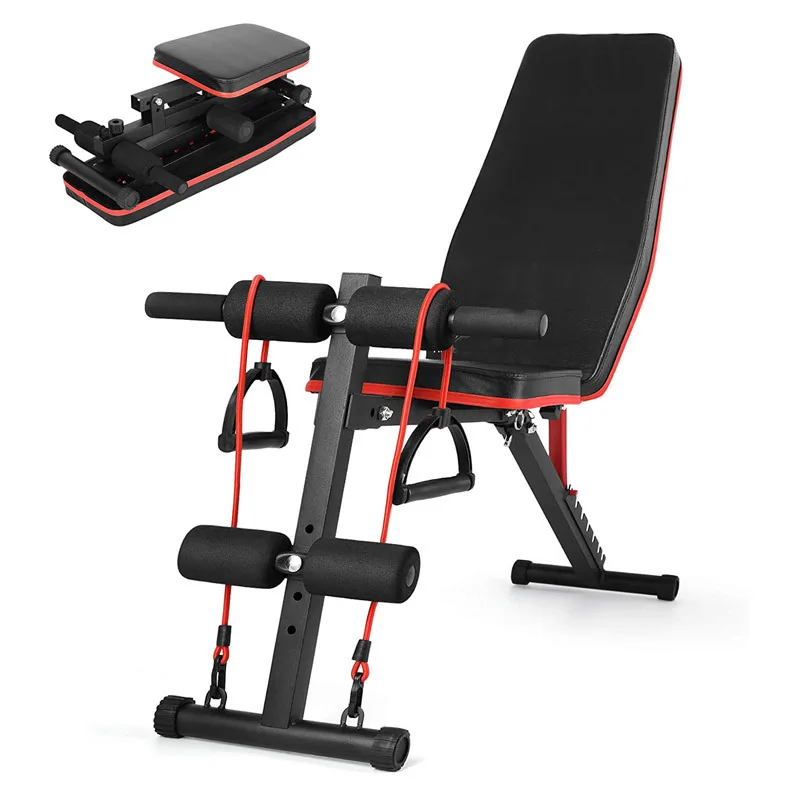 Direct Metal Adjustable Folding Dumbbell Bench with Steel Pipe Frame for Home product detail 2