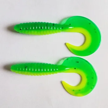 Alpha Wholesale  Soft Twister Lures Plastic Fishing Lures for Saltwater or Freshwater 85mm 5.7g