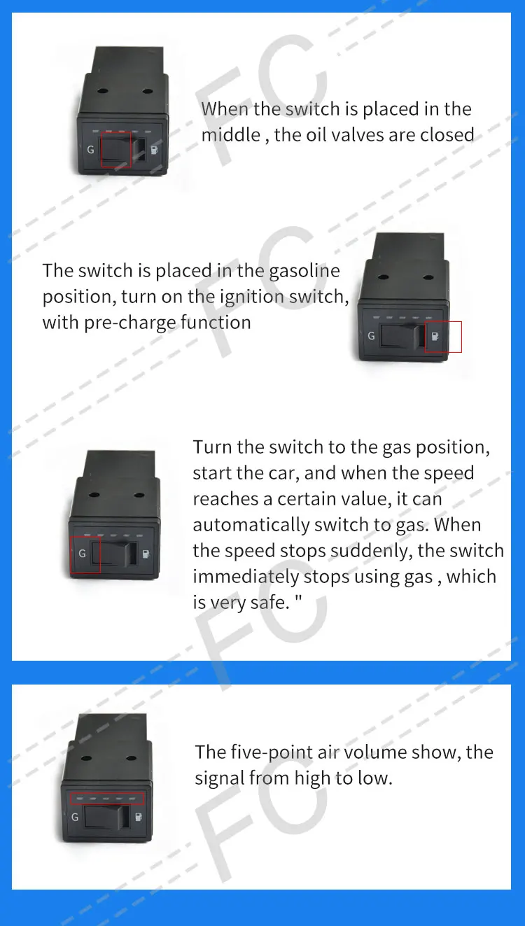 Fc Asefc Carburetor Feather Touch Switches For Lpg Cng Gas Conversion