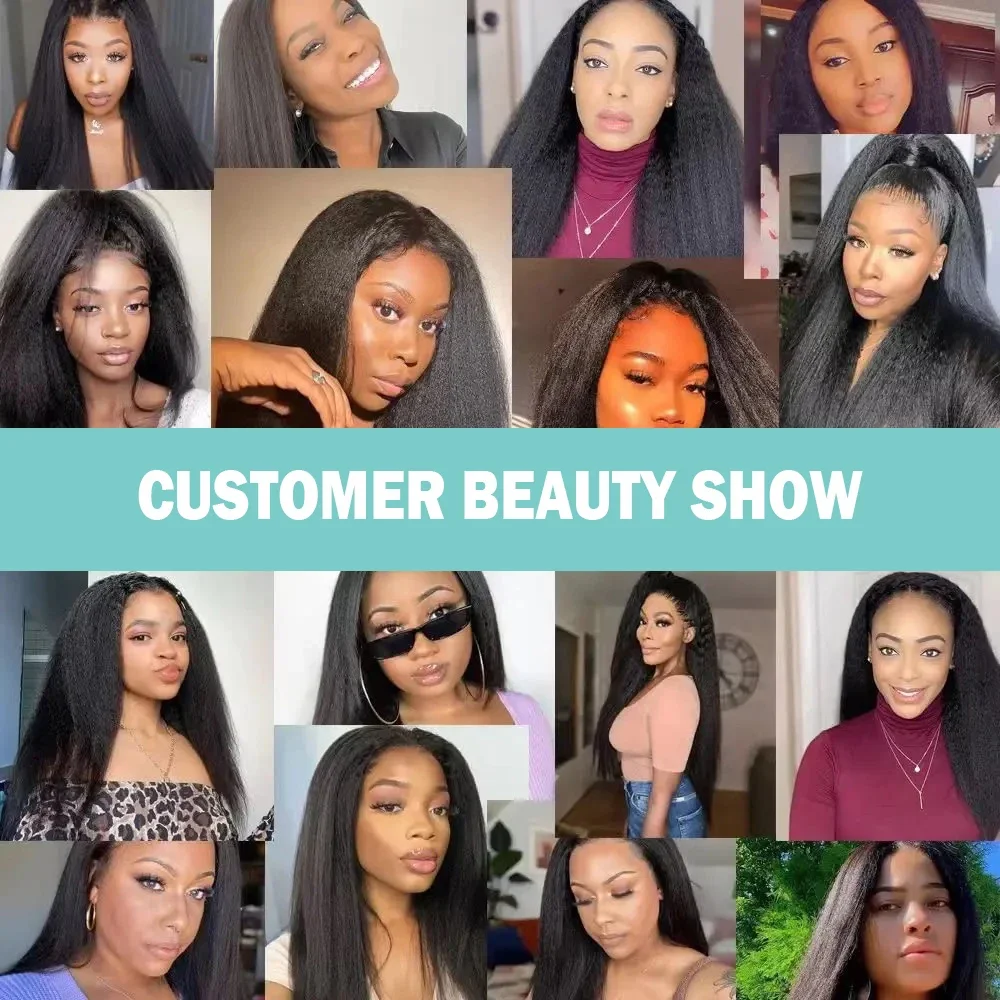 Kinky Straight Tape In Human Hair Extensions Black Remy Hair_voghion.com