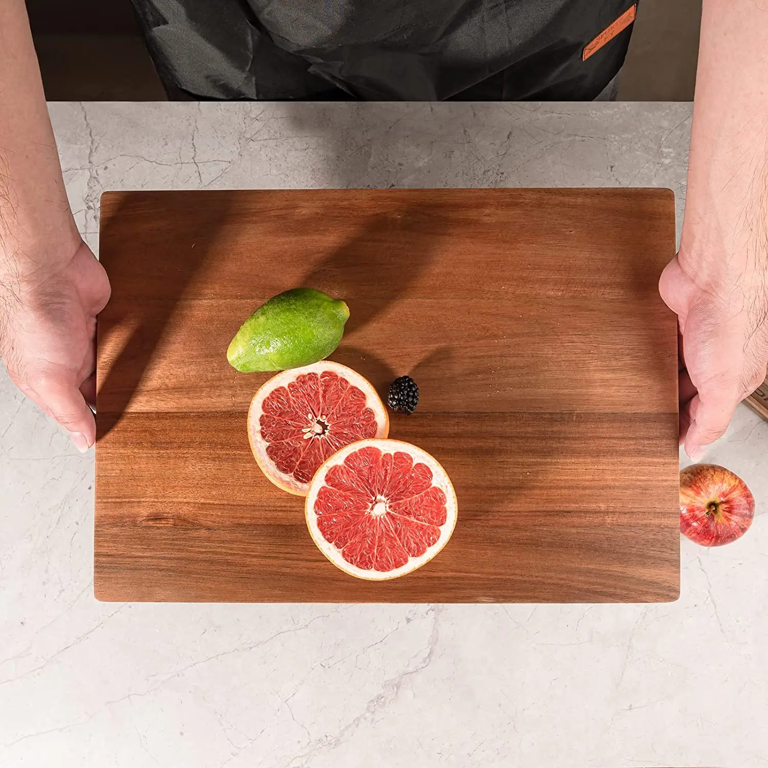 Wholesale Large Acacia Wood Cutting Board With Holder Wooden Cutting