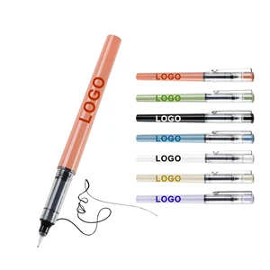 Novel Plastic Multi-color Macaron Gel Pen Bulk School Writing Ink Customized Logo Printing Advertising for Gift Pens