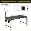 Black Hydraulic Table, Lamp Stand, Pineal Lamp, Storage Bag