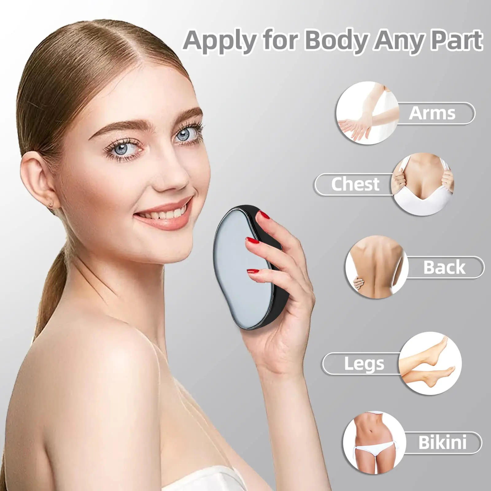 Newly Design Crystal Hair Remover Tools Painless Facial Epilator