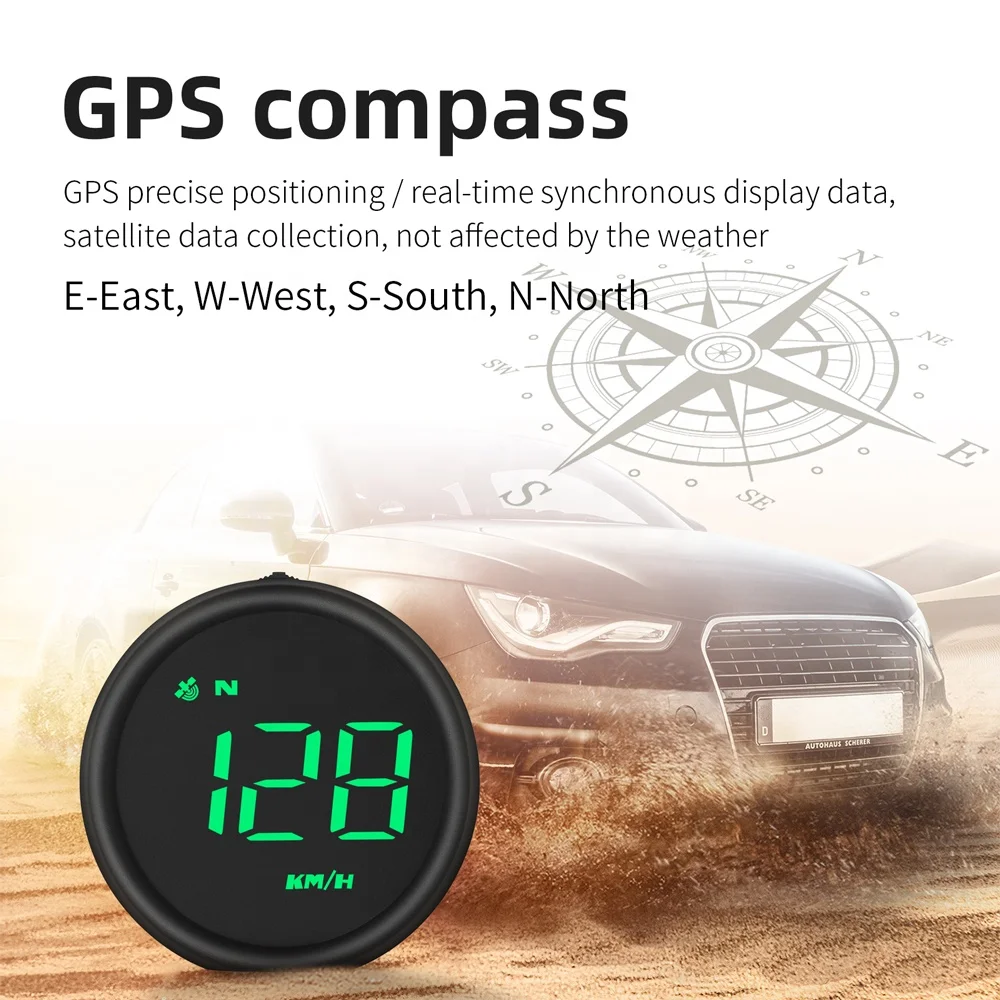 Universal External Dash Odometer Reminder Speed Sensor Motorcycle Bike Scooter LED USB Speedometer