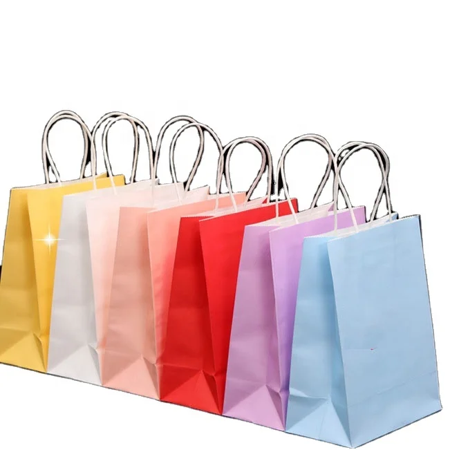 Custom Kraft Paper Tote Bag With Twisted Rope Handle Your Logo Odm