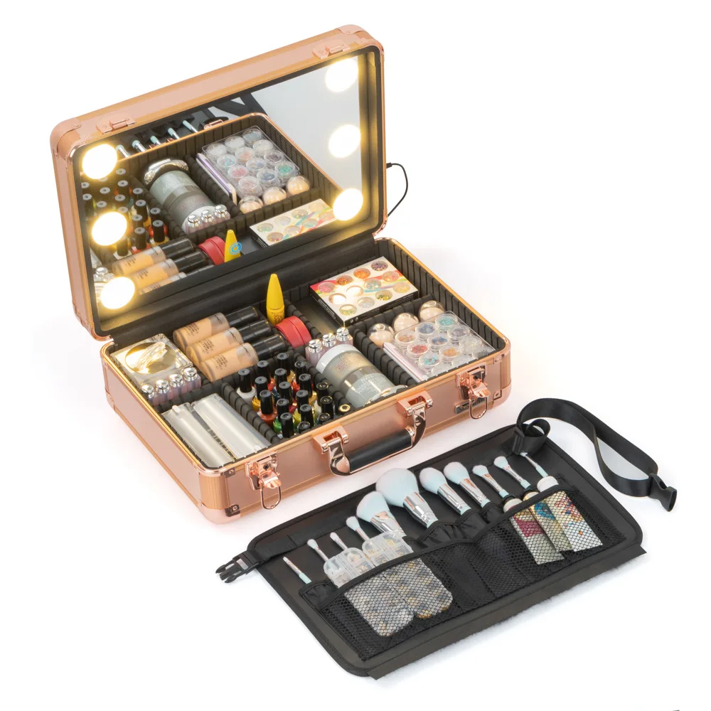 Portable Travel Custom Luxury Small Vanity Make up Case Organizer