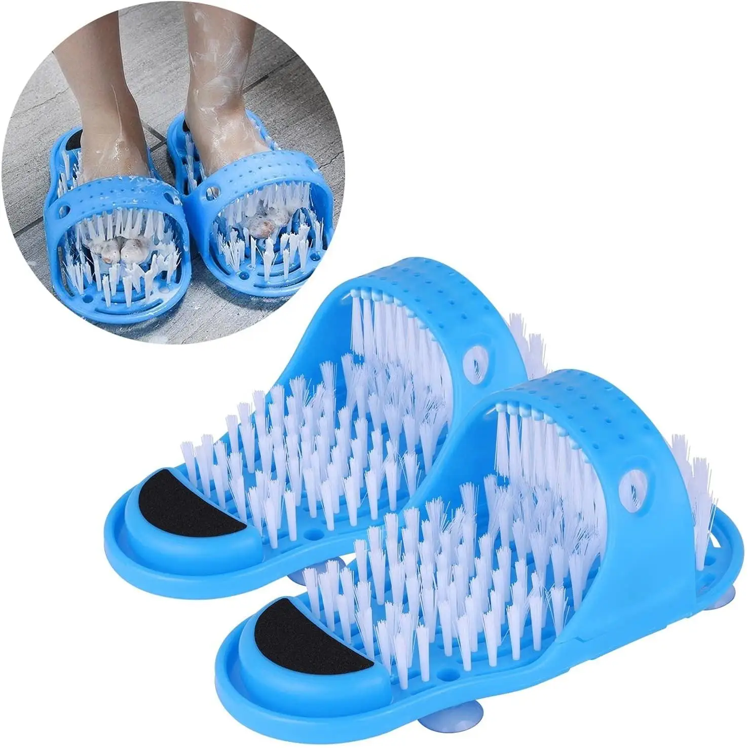Exfoliating Foot Scrubber & Massager with Pumice Stone