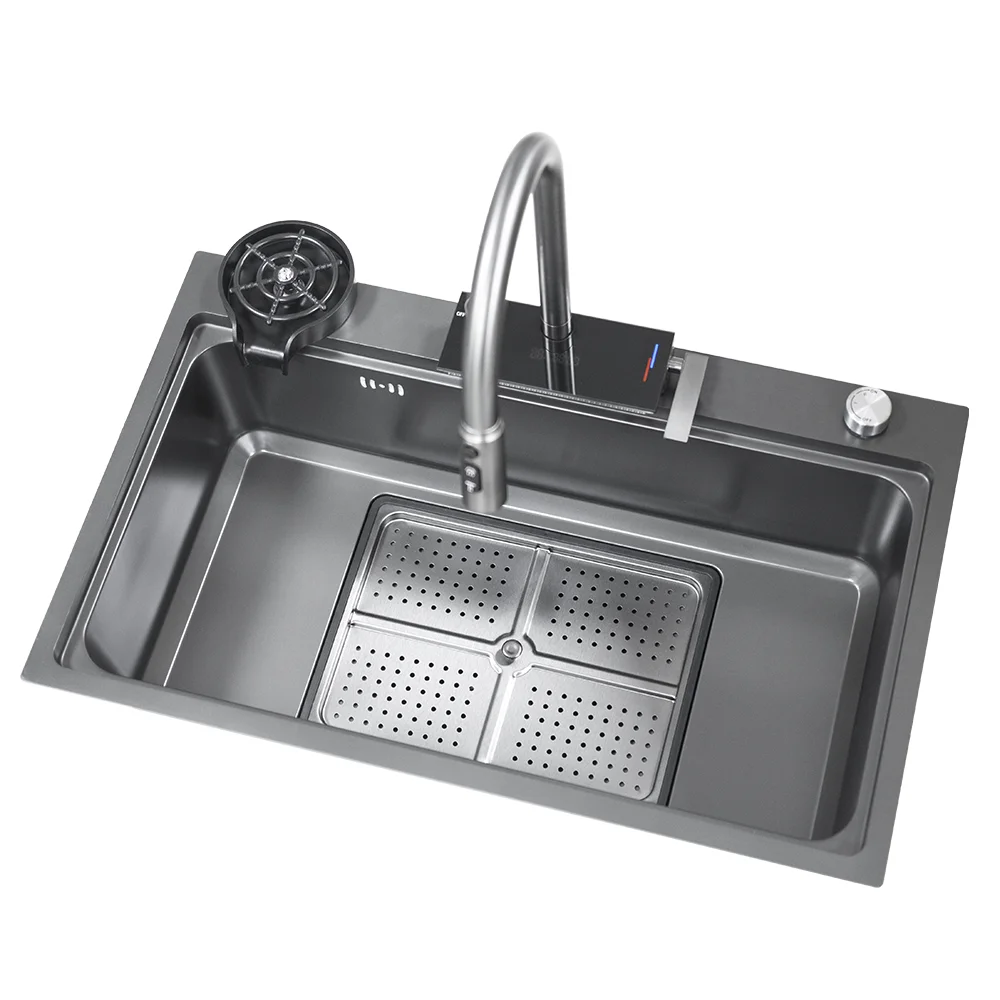 Factory Price Kitchen Sink Foshan Handmade Sink For Stainless Steel 304 Single Sink With Cutting board And Inner Bowl