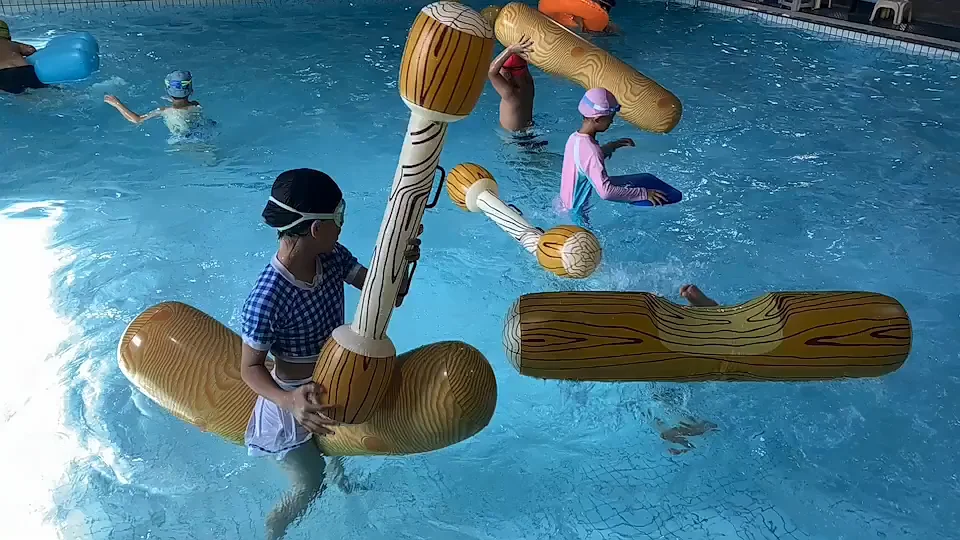 Inflatable Pool Float Battle Log Rafts Pool Games For Kids And Adults