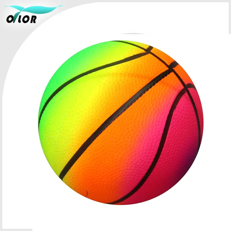 8.5 inch Child PVC Rainbow toy basketball